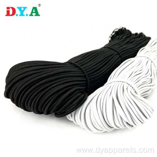 4mm Round Elastic Cord Black Braided Bungee Cord